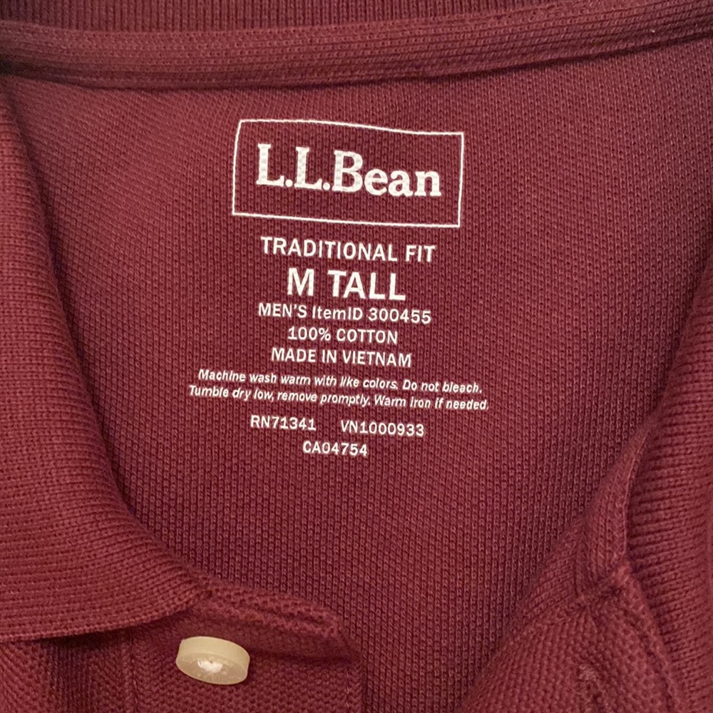 LLBEAN- Brand New Polo shirt- men’s size M Tall - Picture 2 of 2
